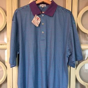 NEW - Nick Price Blue and Purple Striped Polo